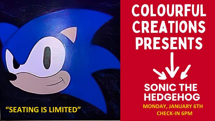 Kids Themed Night 1st Monday of the Month January Theme Kids Paint Nite - Sonic the Hedgehog